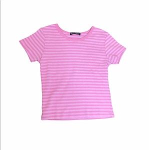 Bubblegum pink striped top